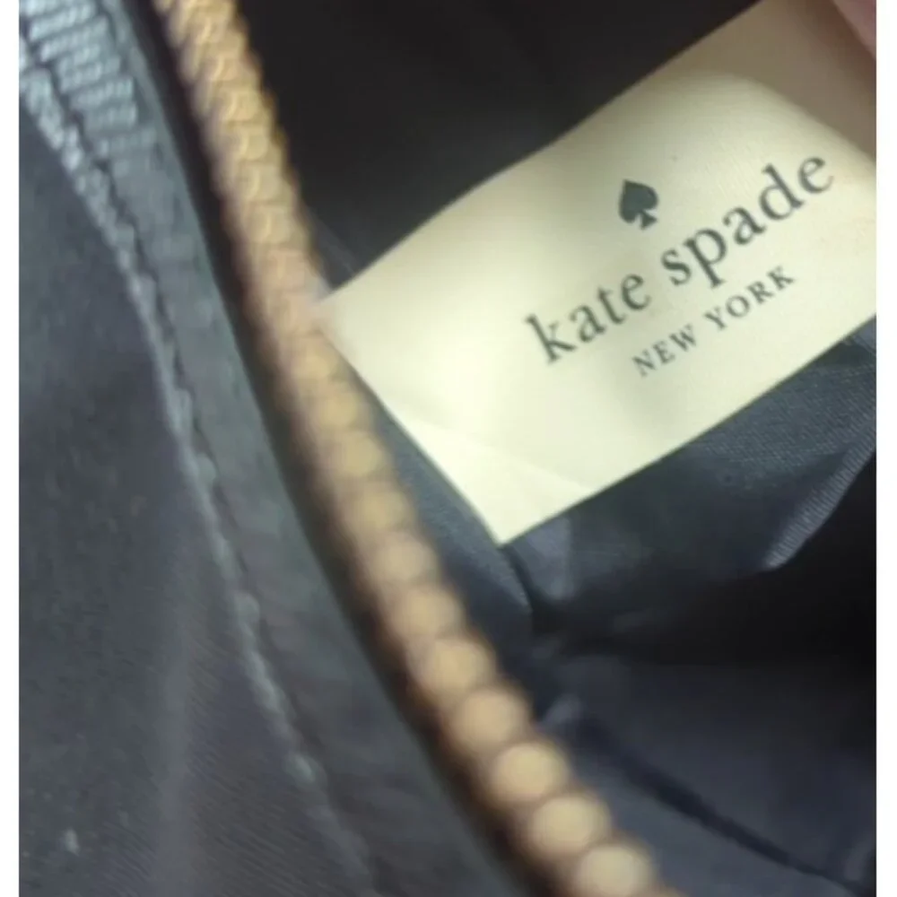 Kate Spade Jodi Wilson Road Black Nylon Accessory Pouch Makeup‎